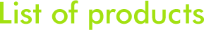 List of Products